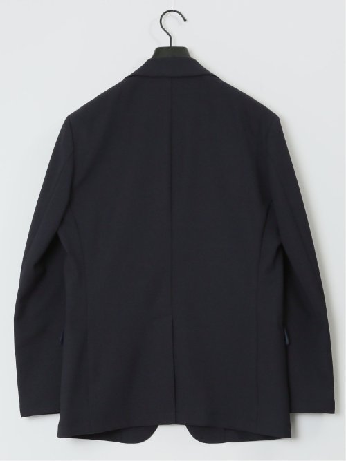 軽量メッシュ スリムフィット 2ボタンジャケット 紺