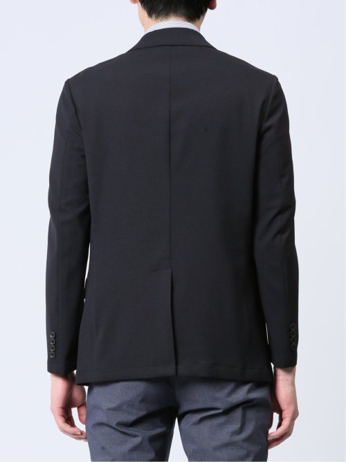 軽量メッシュ スリムフィット 2ボタンジャケット 紺