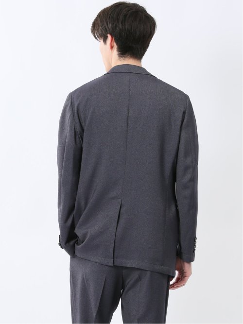 軽量メッシュ レギュラーフィット 2ボタンジャケット デニム調(セットアップ可能)