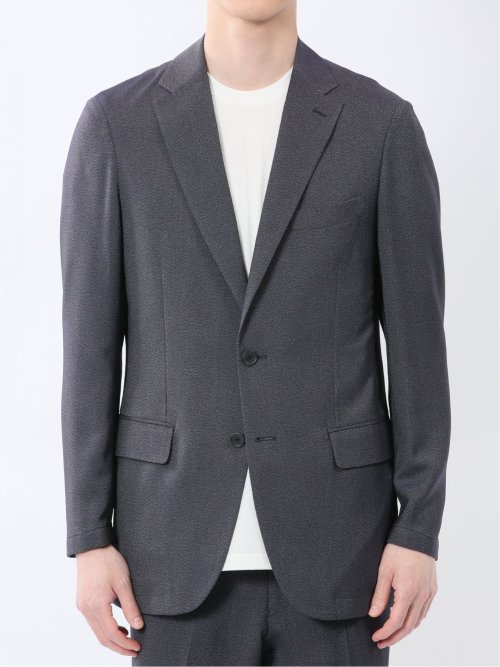 軽量メッシュ レギュラーフィット 2ボタンジャケット デニム調(セットアップ可能)