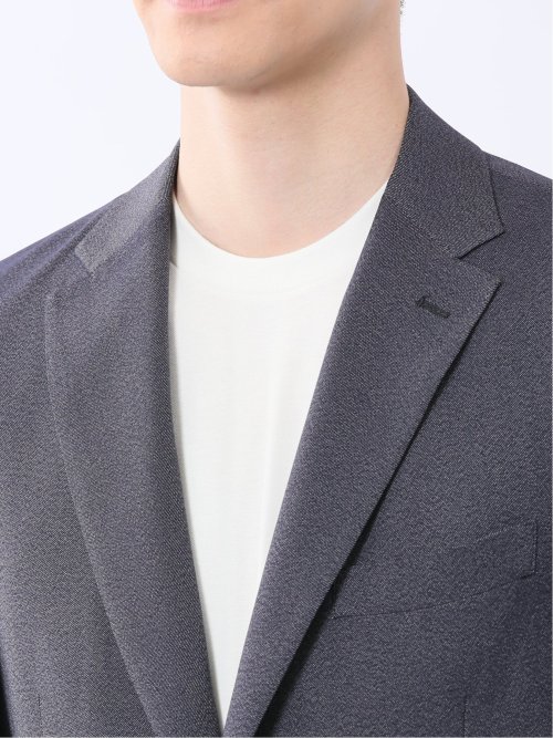 軽量メッシュ レギュラーフィット 2ボタンジャケット デニム調(セットアップ可能)