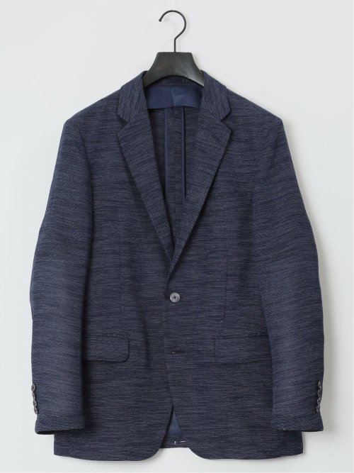 からみ調 スリムフィット 2ボタンジャケット 紺