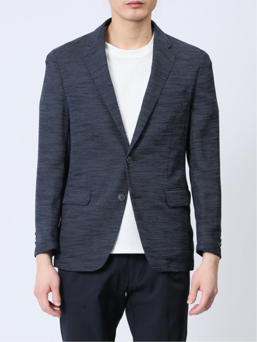 からみ調 スリムフィット 2ボタンジャケット 紺