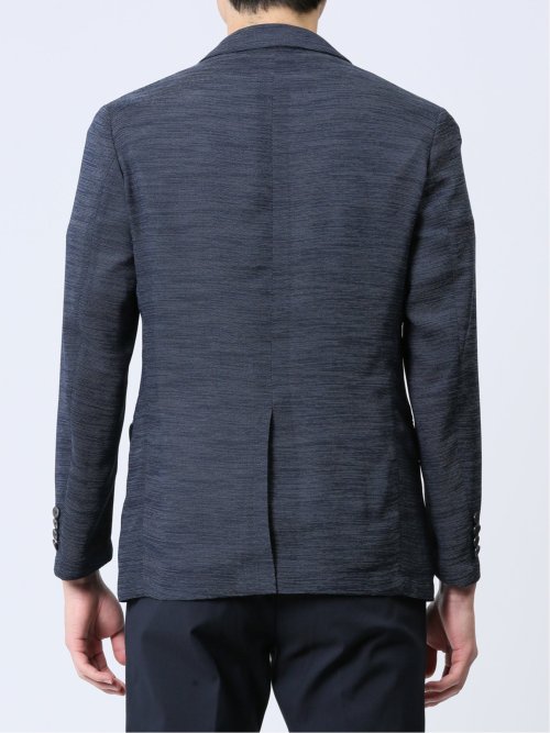 からみ調 スリムフィット 2ボタンジャケット 紺