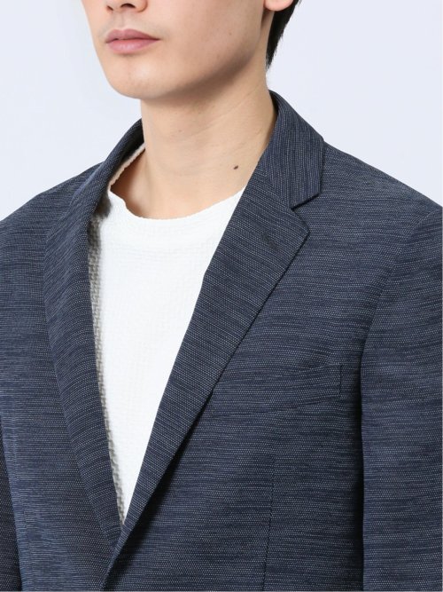 からみ調 スリムフィット 2ボタンジャケット 紺