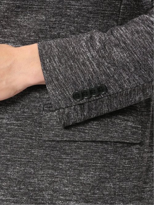 ストレッチウォッシャブル ニットプリント 2ボタンジャケット(セットアップ可能)