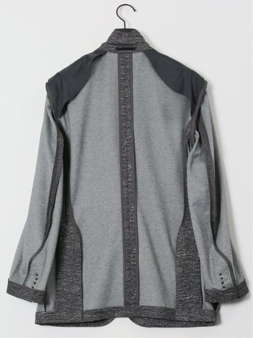 ストレッチウォッシャブル ニットプリント 2ボタンジャケット(セットアップ可能)