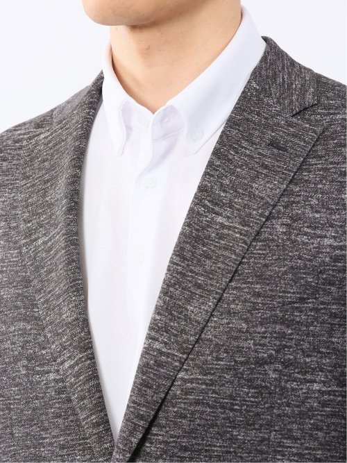 ストレッチウォッシャブル ニットプリント 2ボタンジャケット(セットアップ可能)