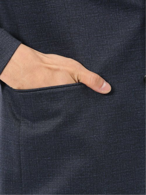 ストレッチウォッシャブル ニットプリント 2ボタンジャケット(セットアップ可能)