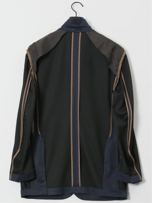 ストレッチウォッシャブル ニットプリント 2ボタンジャケット(セットアップ可能)