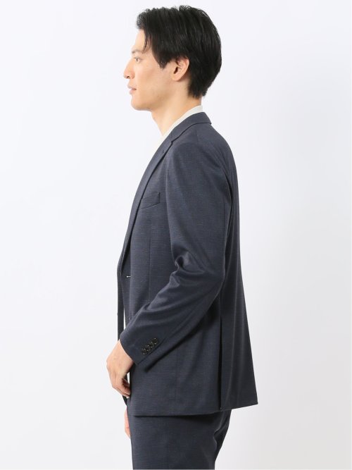 ストレッチウォッシャブル ニットプリント 2ボタンジャケット(セットアップ可能)