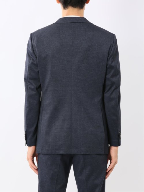 ストレッチウォッシャブル ニットプリント 2ボタンジャケット(セットアップ可能)