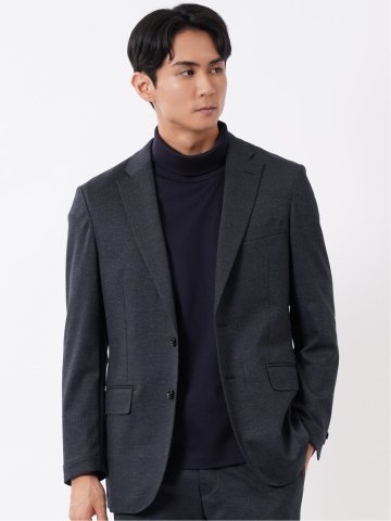 ジャケット メンズ ビジネス セットアップ可能 ストレッチ ハンドウォッシャブル スリム 2ボタン テーラード グレンチェック