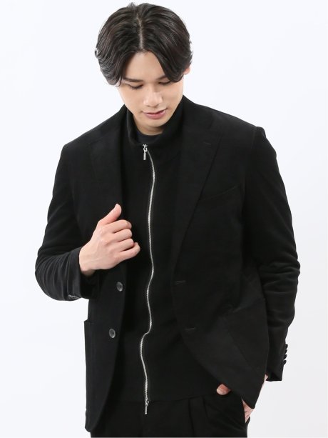 ストレッチ別珍 2ボタンジャケット(セットアップ可能)