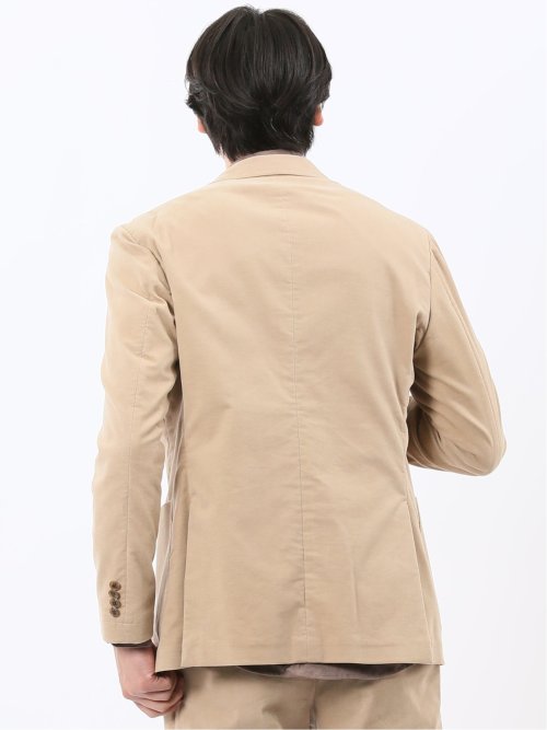 ストレッチ別珍 2ボタンジャケット(セットアップ可能)