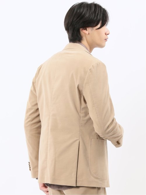 ストレッチ別珍 2ボタンジャケット(セットアップ可能)