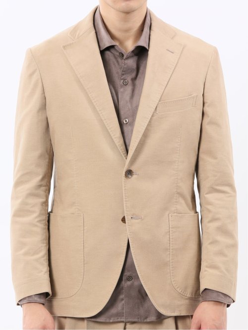 ストレッチ別珍 2ボタンジャケット(セットアップ可能)