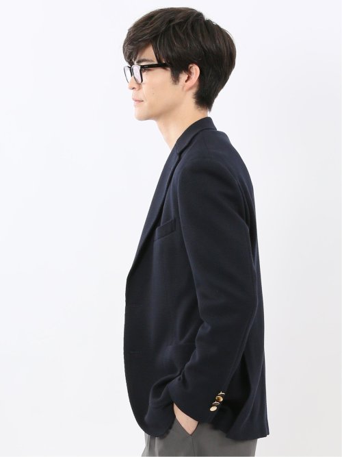 ストレッチ サーマルニット ブレザージャケット