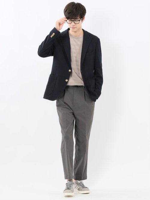 ストレッチ サーマルニット ブレザージャケット
