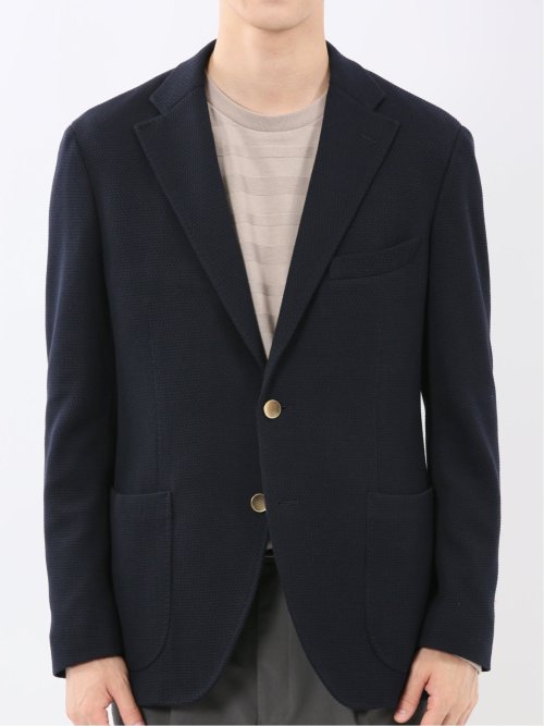ストレッチ サーマルニット ブレザージャケット