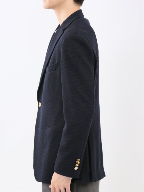 ストレッチ サーマルニット ブレザージャケット