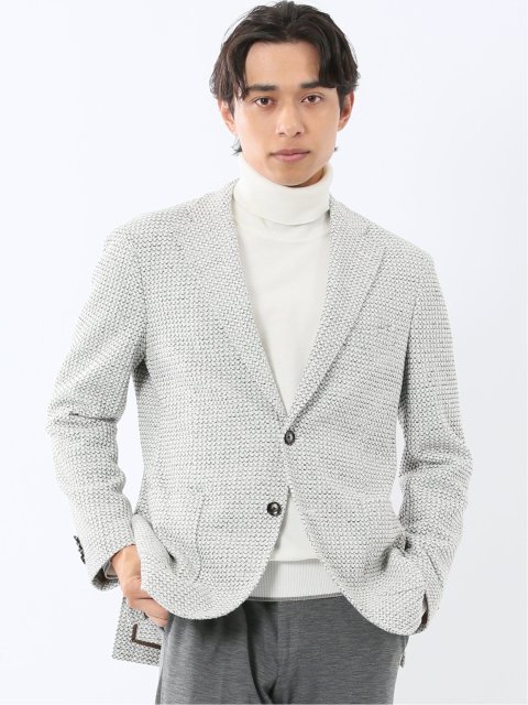 ストレッチ ライトニット 2ボタンジャケット