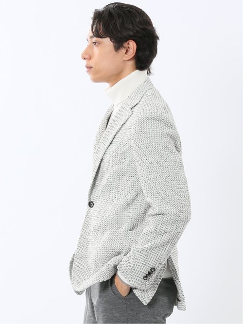 ストレッチ ライトニット 2ボタンジャケット