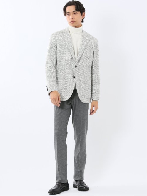 ストレッチ ライトニット 2ボタンジャケット