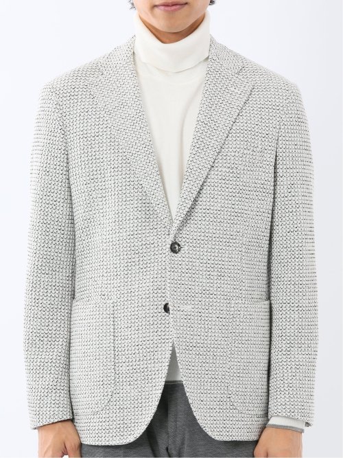 ストレッチ ライトニット 2ボタンジャケット