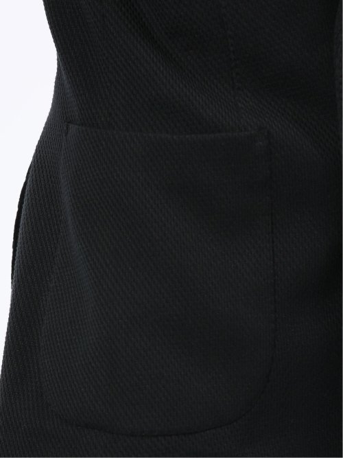 ストレッチ サーマルニット ブレザー ダブルジャケット