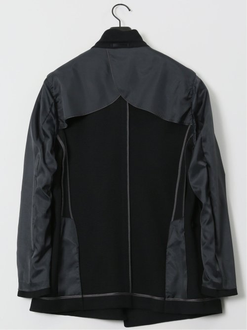 ストレッチ サーマルニット ブレザー ダブルジャケット