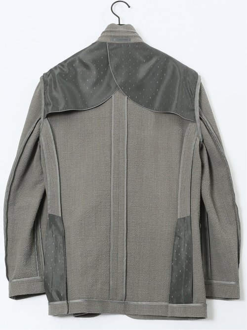 ウール混サッカー 2ボタンジャケット(セットアップ可能)