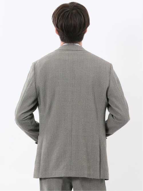 ウール混サッカー 2ボタンジャケット(セットアップ可能)