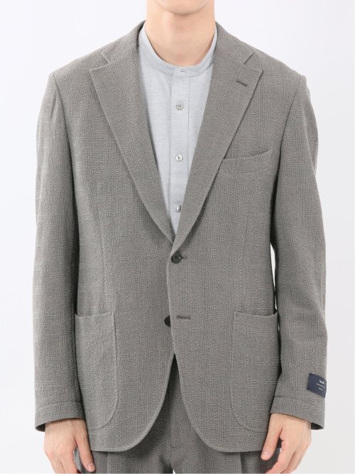 ウール混サッカー 2ボタンジャケット(セットアップ可能)