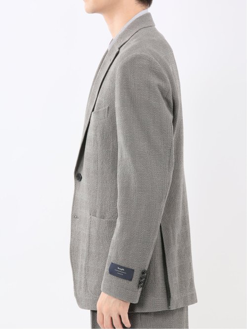 ウール混サッカー 2ボタンジャケット(セットアップ可能)