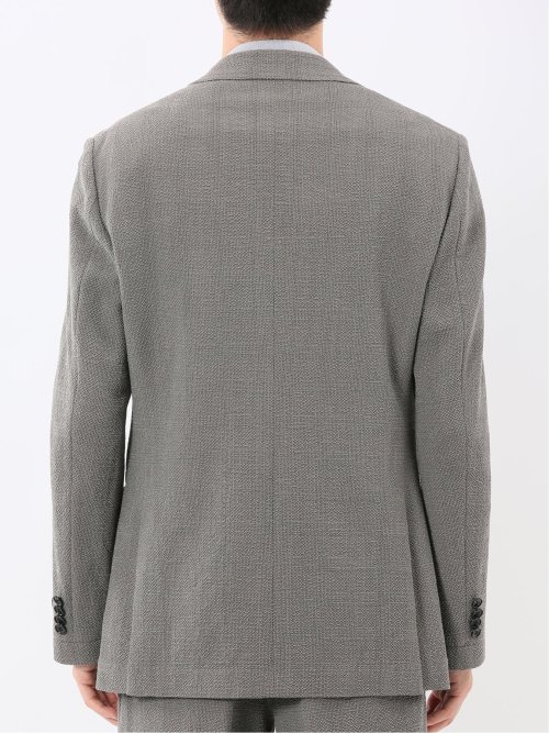 ウール混サッカー 2ボタンジャケット(セットアップ可能)