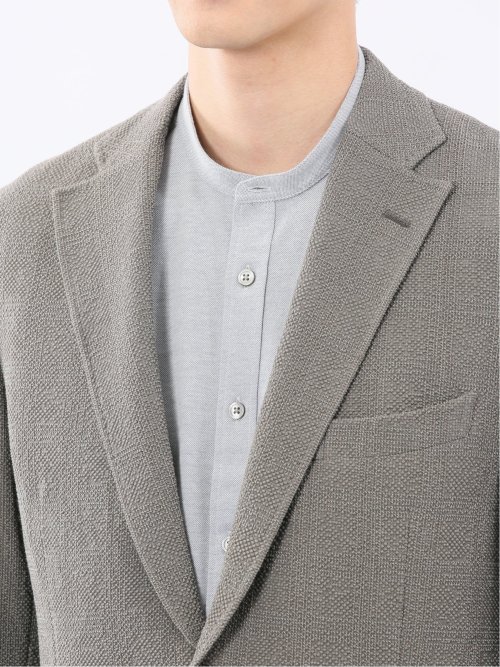 ウール混サッカー 2ボタンジャケット(セットアップ可能)