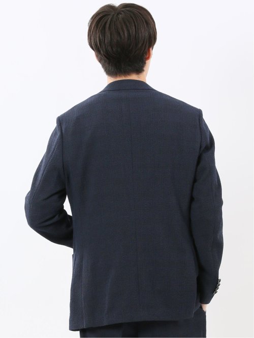 ウール混サッカー 2ボタンジャケット(セットアップ可能)