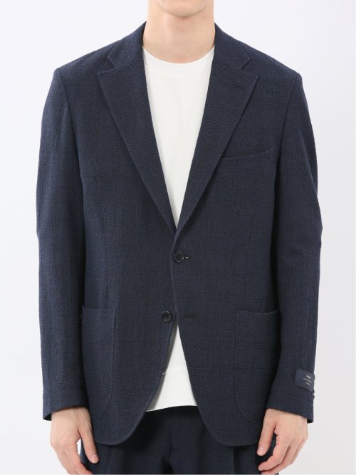 ウール混サッカー 2ボタンジャケット(セットアップ可能)