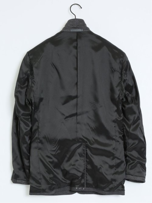 ストレッチニット スリムフィット 2ボタンジャケット 組織茶