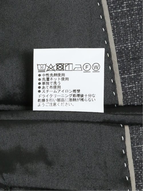 ストレッチニット スリムフィット 2ボタンジャケット 組織茶