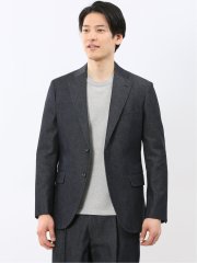 カイハラ デニム レギュラーフィット 2ボタン ジャケット(セットアップ可能)