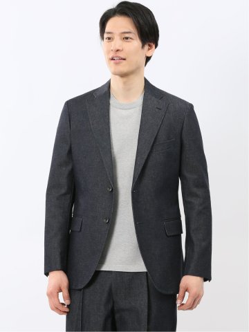 カイハラ デニム レギュラーフィット 2ボタン ジャケット(セットアップ可能)