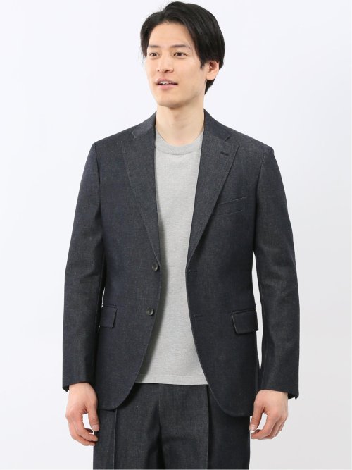 カイハラ デニム レギュラーフィット 2ボタン ジャケット(セットアップ可能)