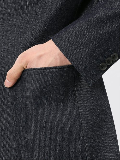 カイハラ デニム レギュラーフィット 2ボタン ジャケット(セットアップ可能)