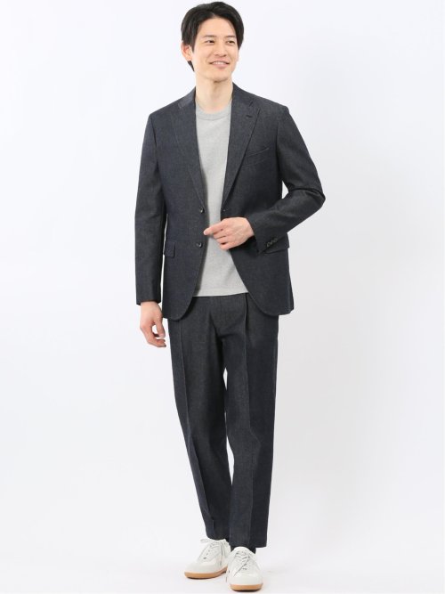 カイハラ デニム レギュラーフィット 2ボタン ジャケット(セットアップ可能)