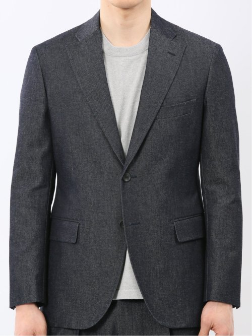 カイハラ デニム レギュラーフィット 2ボタン ジャケット(セットアップ可能)