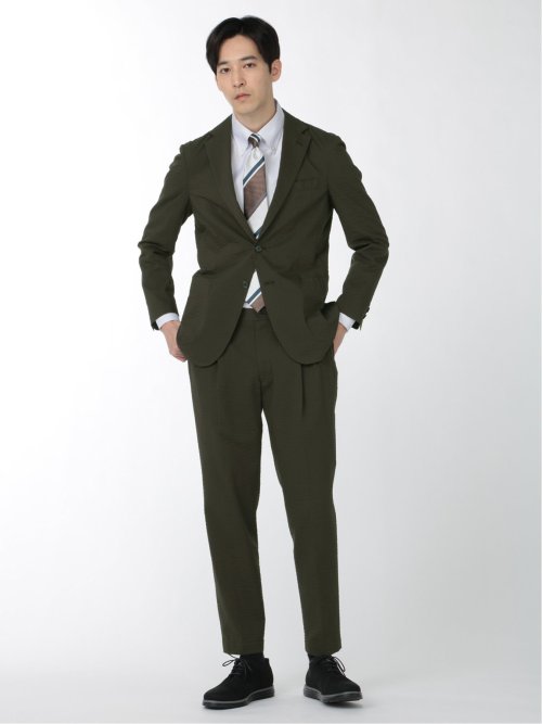 クールマックス/COOL MAX サッカー 2ボタンジャケット カーキ(セットアップ可能)