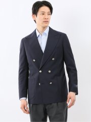 マルゾット ウール レギュラーフィット ダブル ブレザー 紺