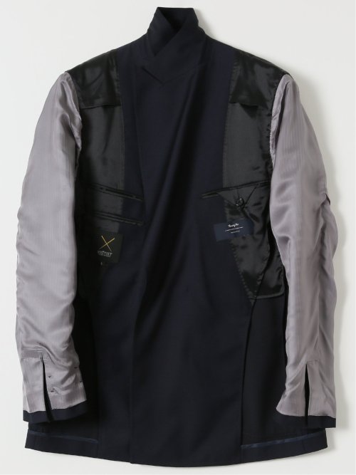 マルゾット ウール レギュラーフィット ダブル ブレザー 紺